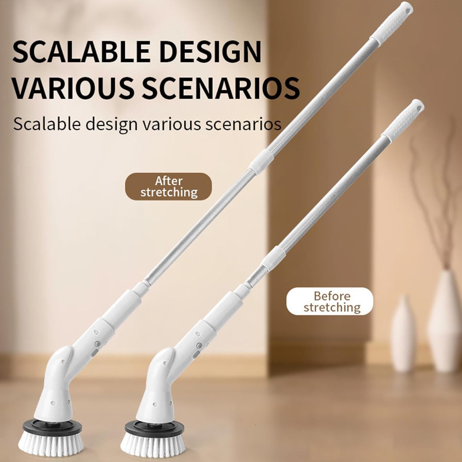 Brosse de nettoyage de baignoire électrique sans fil et étanche 1200 mAh - 6