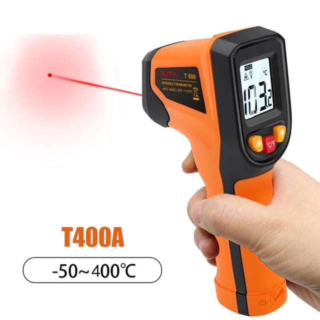 Thermomètre infrarouge numérique Thermomètre laser Pistolet Thermomètre sans contact Outils industriels 400℃
