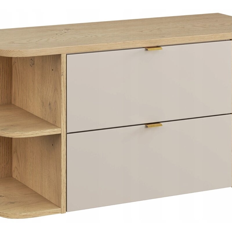 Szafka łazienkowa Dalia 100 cm kaszmir z blatem dab Cremona