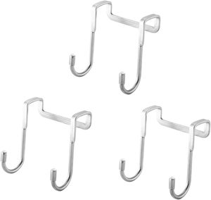 4 Ganci Per Porta In Acciaio - Appendiabiti Senza Fori, Per Armadi, Bagno, Fino A 2 Kg - Foto 6