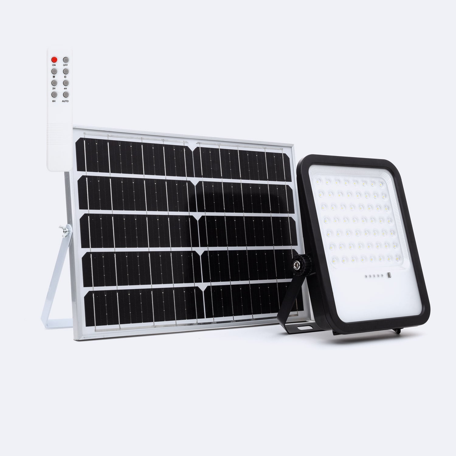 Ledkia Lighting Foco Proyector Led Solar 2200 Lm Ip65 Con Control Remoto Nurda, 6500K Frío, Abs,Pc, Ip65, 2200Lm Pc,Abs Blanco , Leroy Merlin