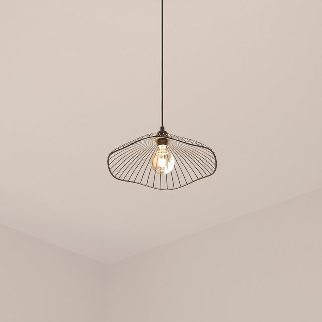 Sospensione a filo Galt in metallo nero D34cm , Atmosphera Créateur d'intérieur