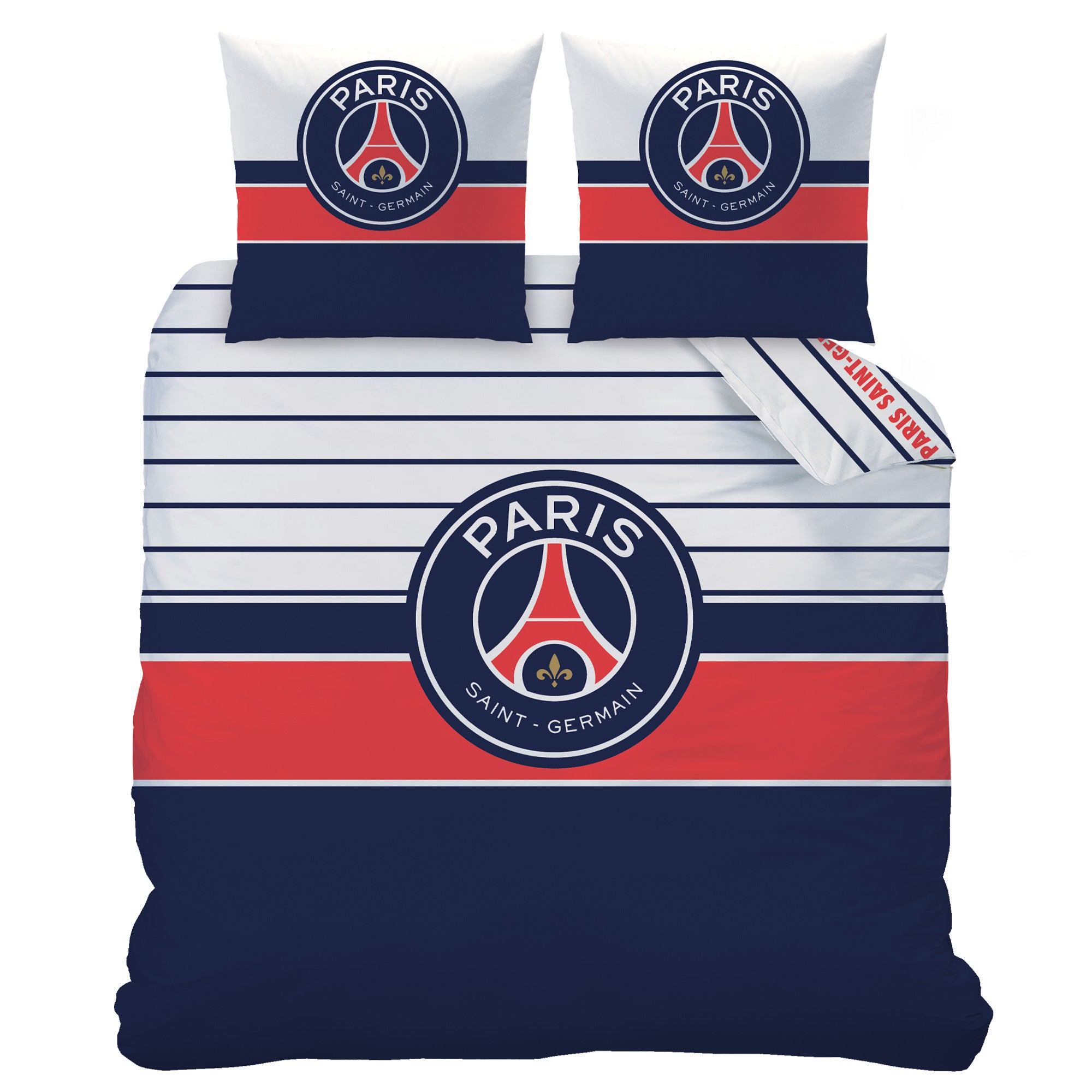 Parure de lit imprimée 100% coton, PSG LOGO - 6