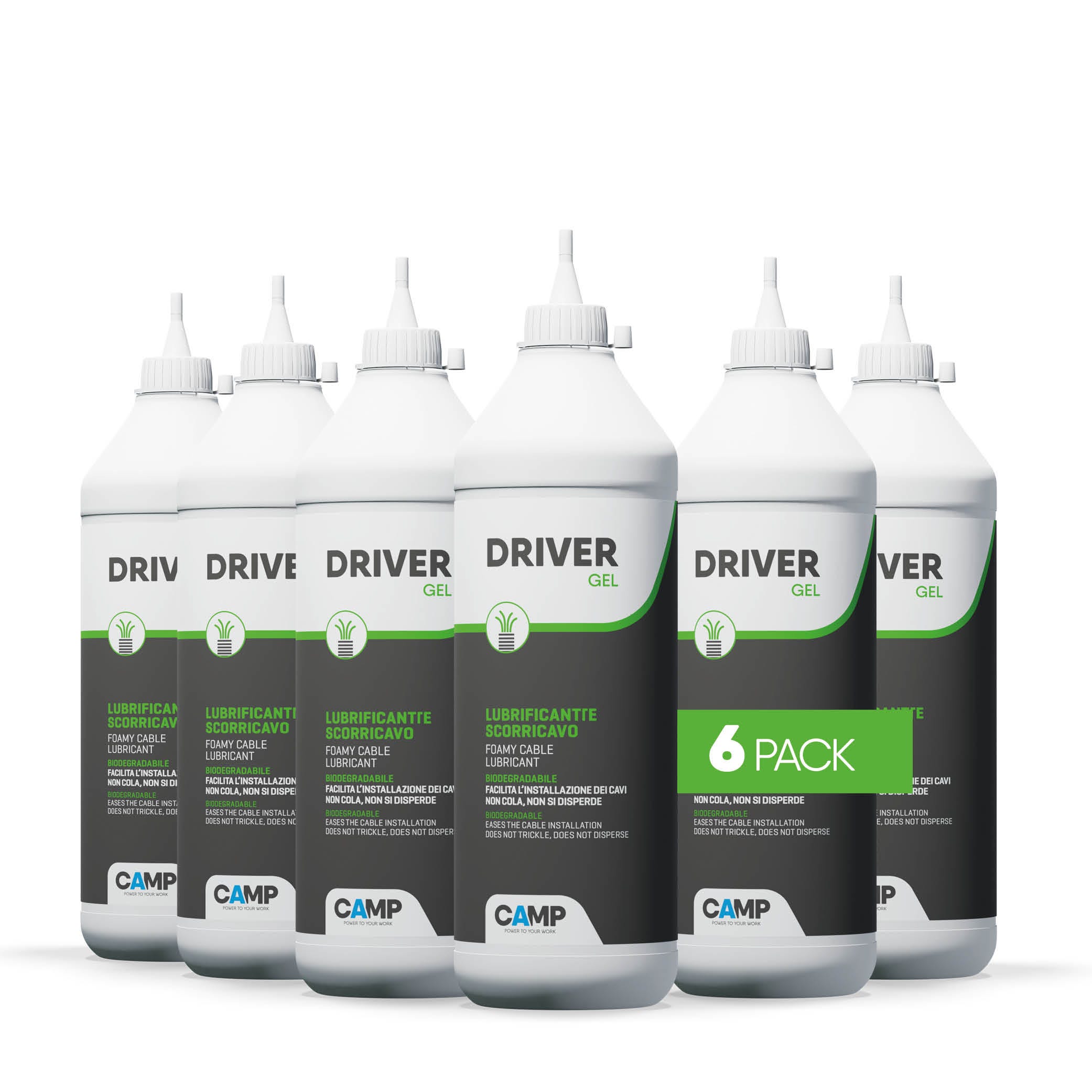 Camp Driver Gel, lubricante biodegradable para drenaje de cables para sondas y cables elctricos, 6x1 kg | Leroy Merlin Camp Driver Gel, lubricante biodegradable para drenaje de cables para sondas y cables elctricos, 6x1 kg | Leroy Merlin