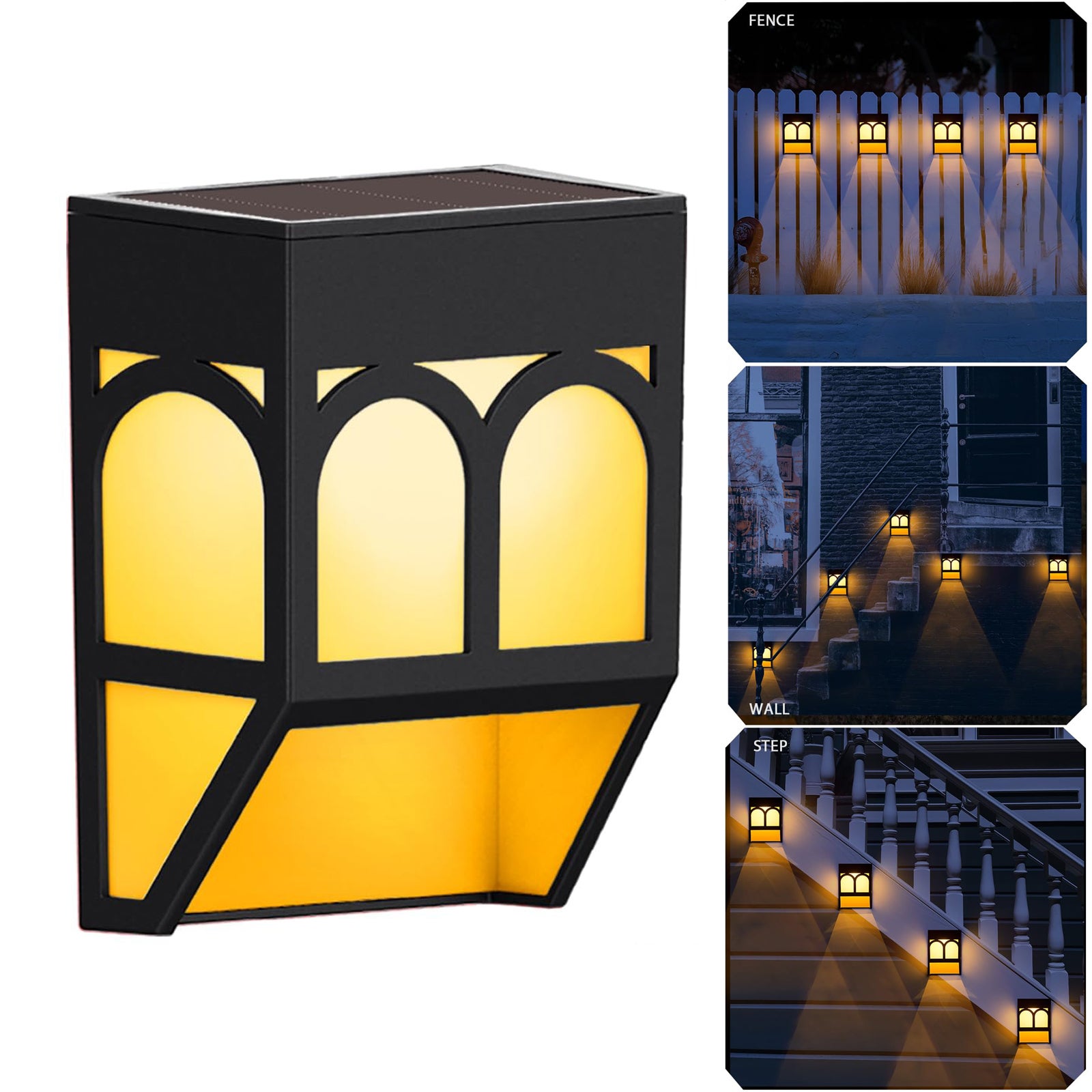 Słoneczne zewnętrzne oświetlenie patio słoneczne oświetlenie ogrodzenia LED słoneczne wodoodporne oświetlenie ścienne dziedzińca patio spacer