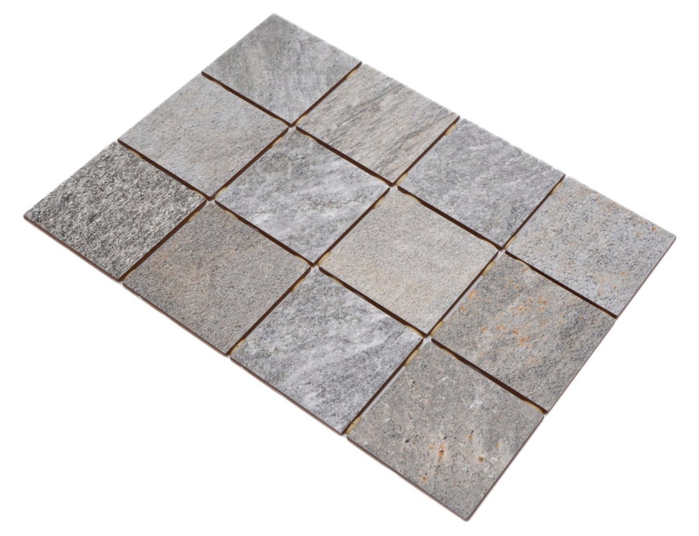 Mosaïque Fischgraet MOSANI Aspect Pierre Blanc Miroir - 318x271mm - NEUVE