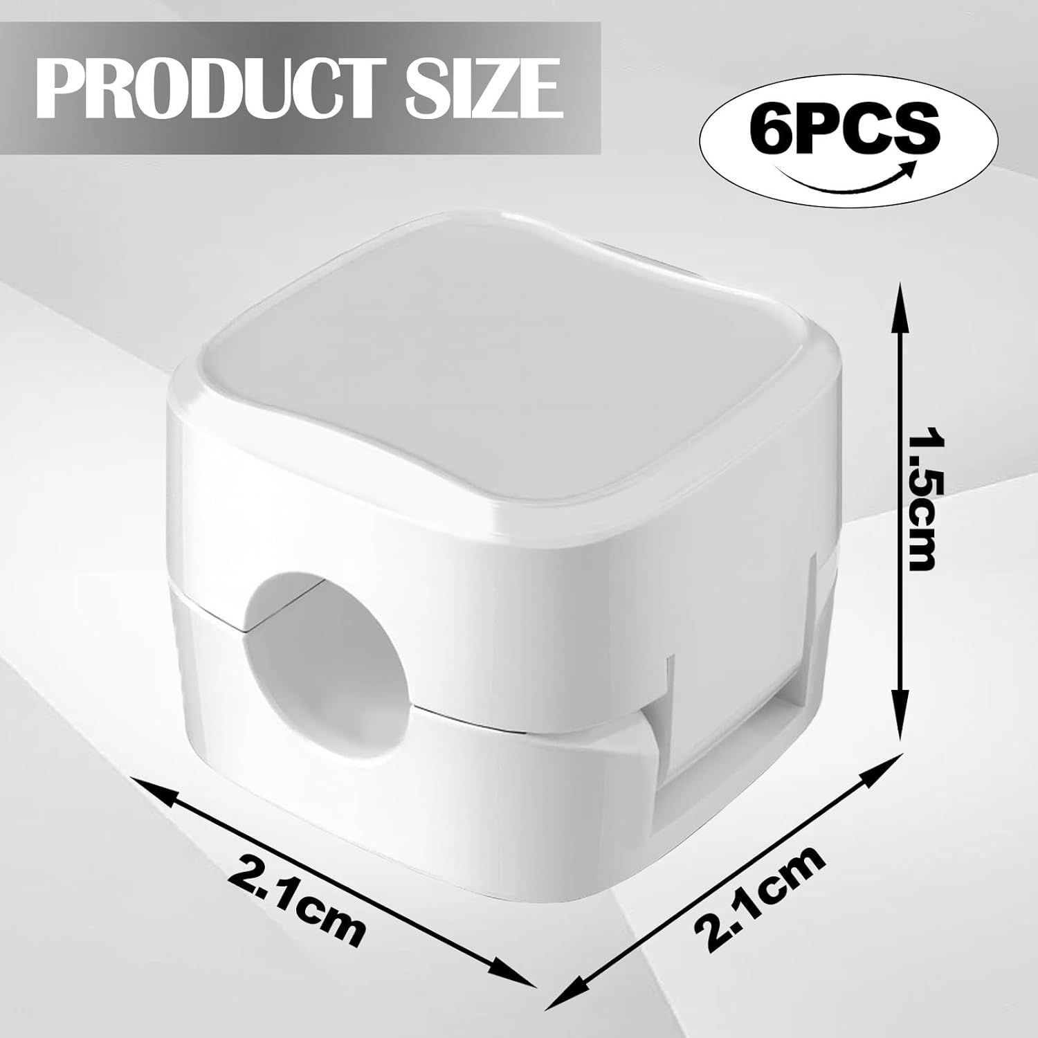 6 Pezzi Fermacavi Adesivi, Clip per Cavi, Portacavo Magnetico, Organizzatore di Cavi Portacavi Organizer Per Portacavi, Gestione Cavi USB di Ricarica Nero