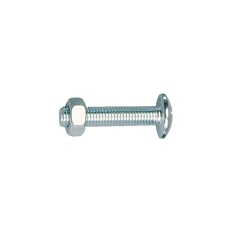 Boulon poêlier - Viswood - Tête large ronde - Acier zingué - 8 x 60 mm - Boîte de 100 - 4
