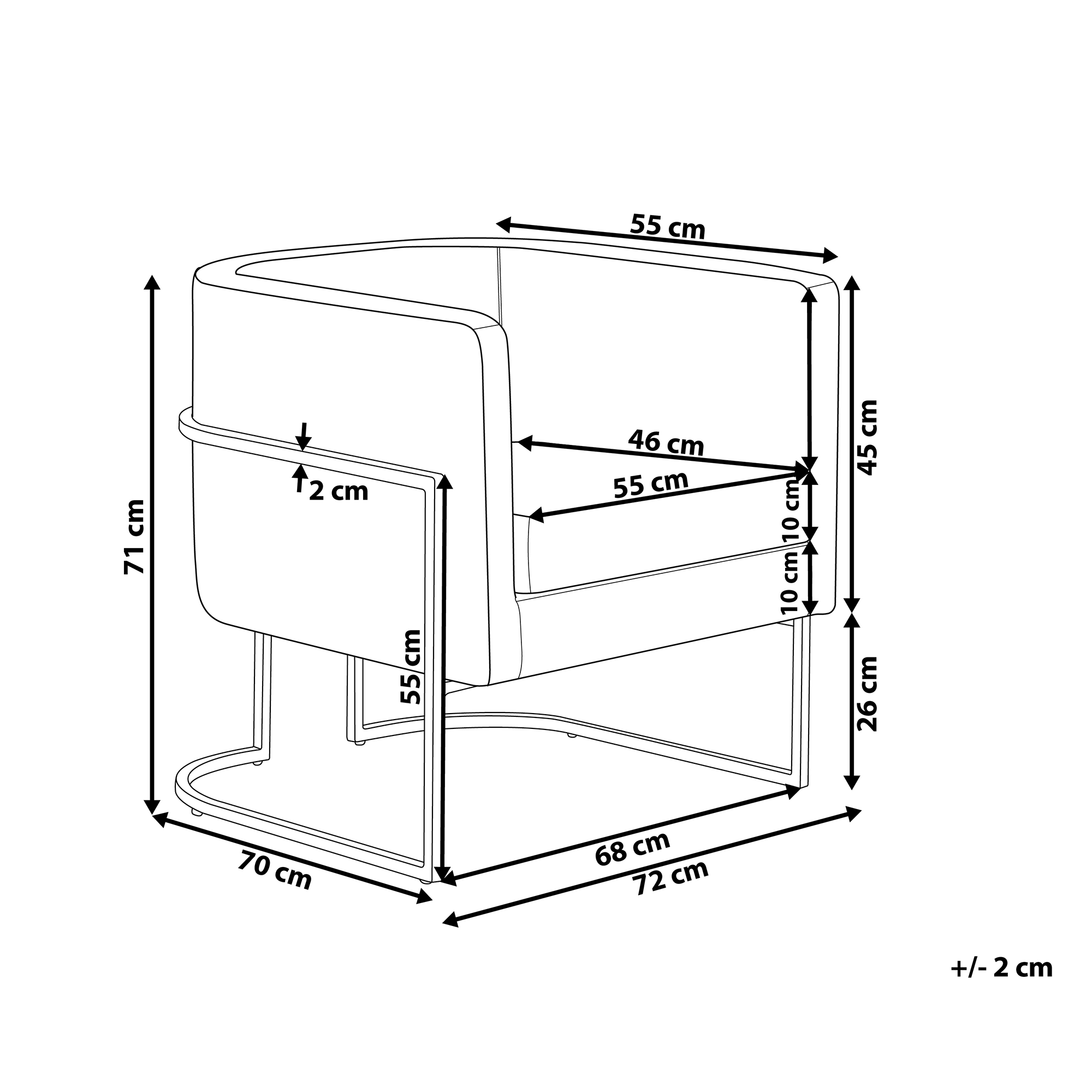 Poltrona SIRKKA Velluto Verde scuro - 3