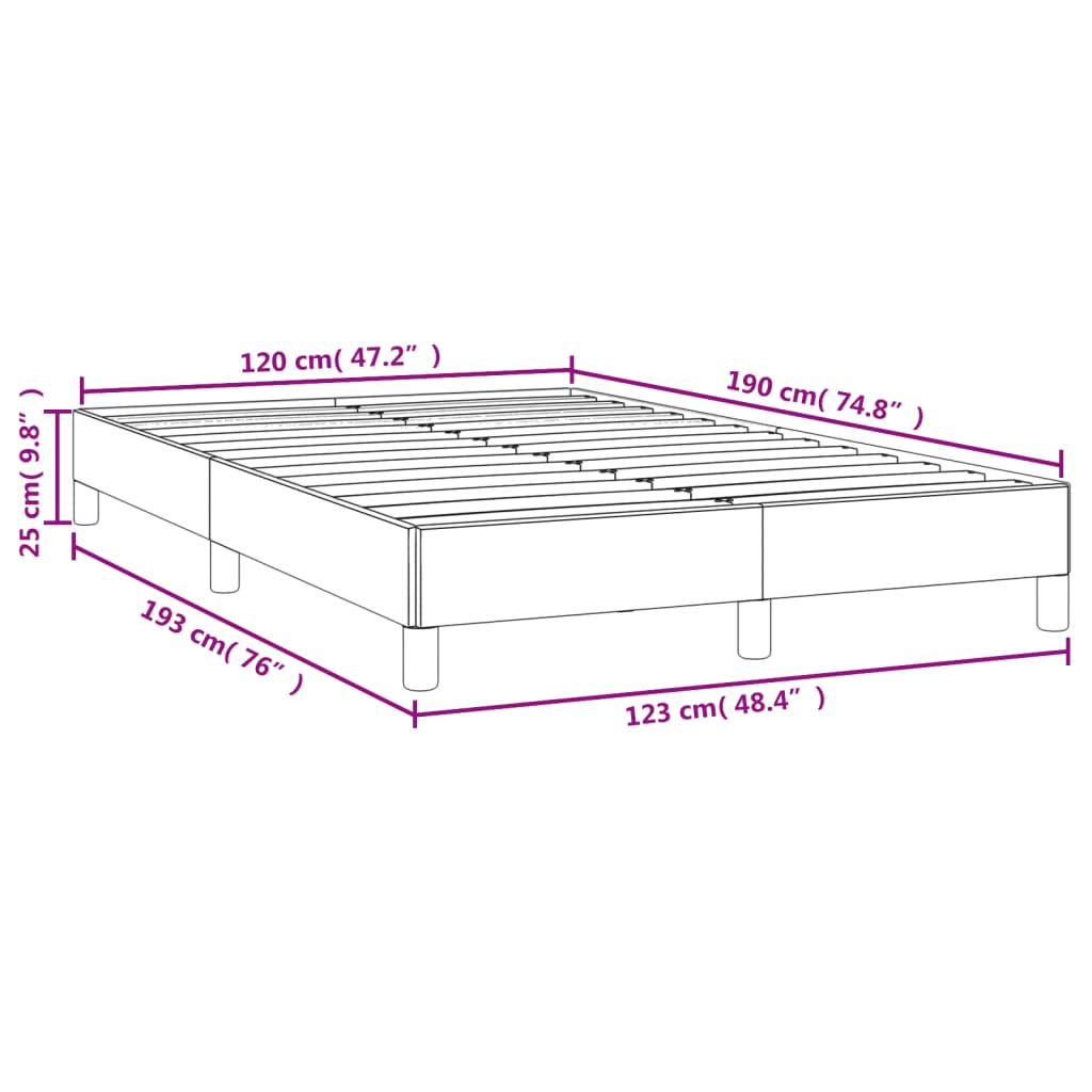Cadre de lit sans matelas noir 120 x 190 cm similicuir - 9
