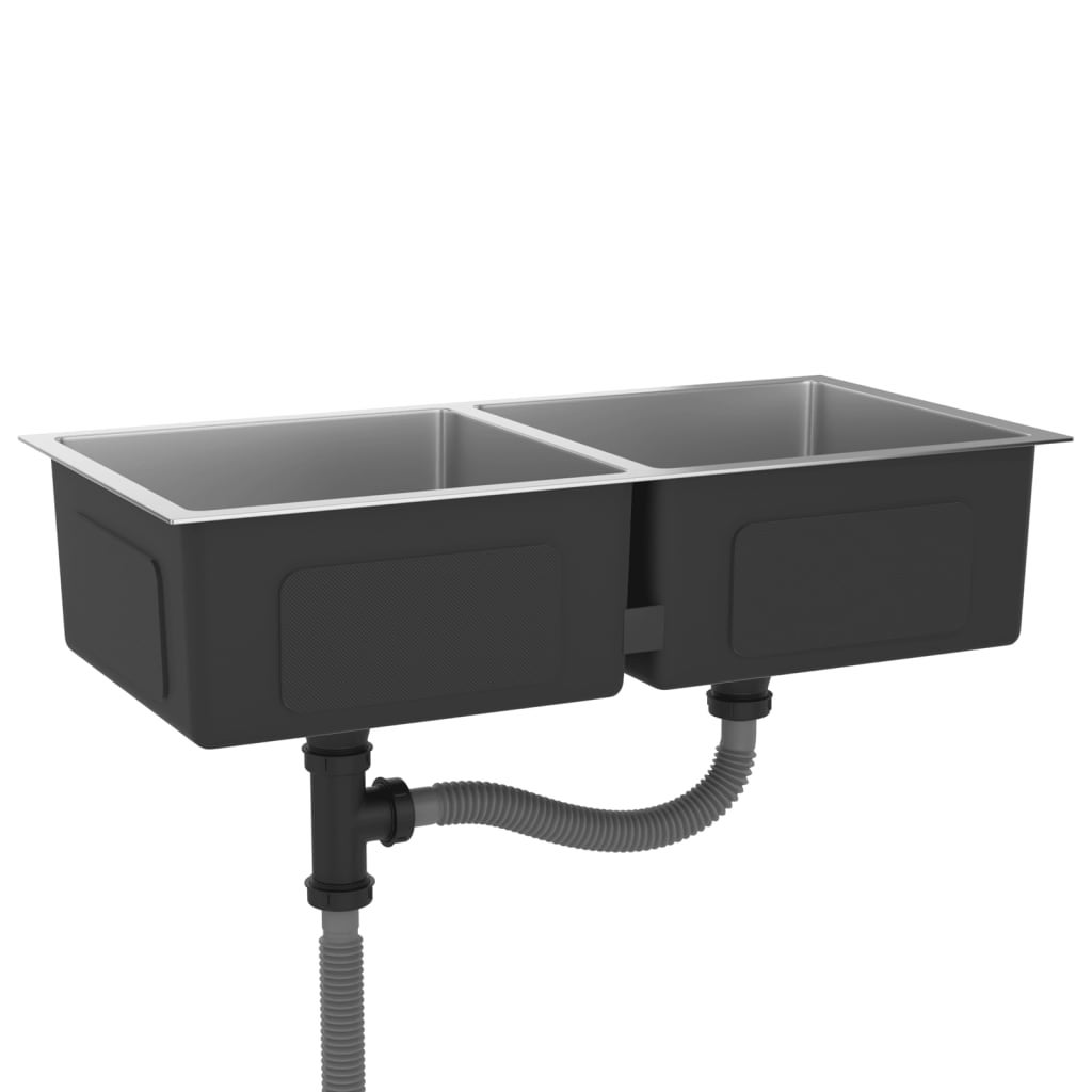 Maison Exclusive - Lavello da Cucina Lavorato a Mano in Acciaio Inox - 3