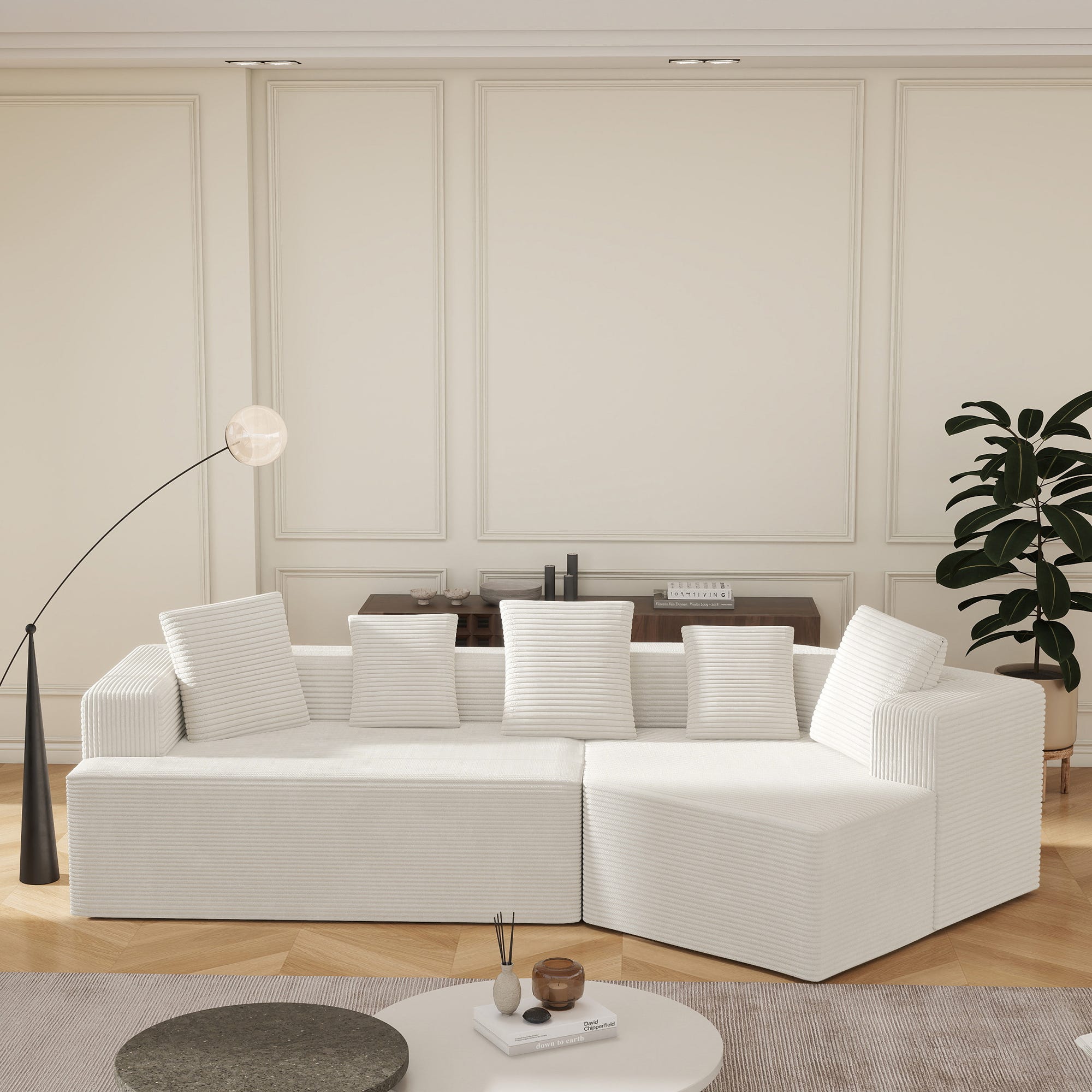 Canapé modulable en tissu - design nuage ultra confortable 312 cm ...