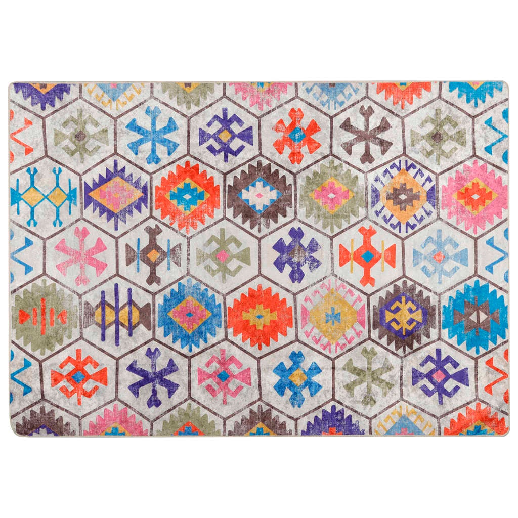 Tapis lavable multicolore 120cm antidérapant