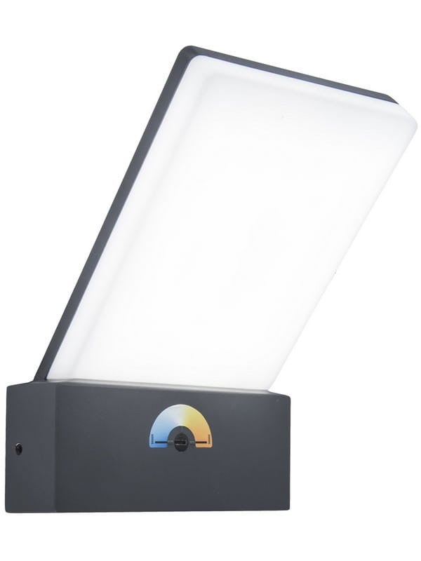Kinkiet zewnętrzny PANO LED 16W Odcienie bieli 1200lm antracytowo-biały wym:19x4x14cm IP54 Lutec