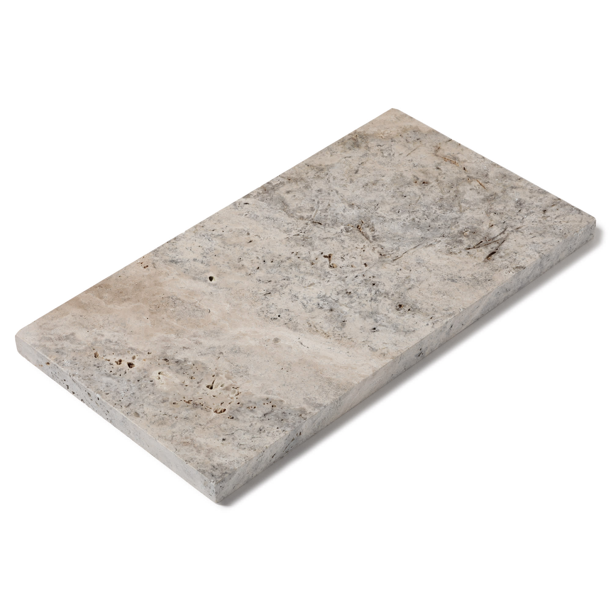 Pas japonais Rectangle Travertin Gris Silver 61x33x3 cm (à l'unité) - RO'MA NATURE - 2