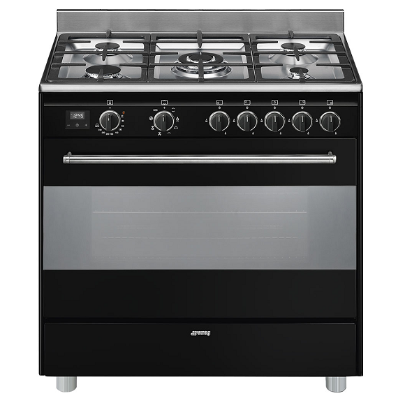 Piano de cuisson gaz smeg bg91ctn2 concerto 90 cm inox