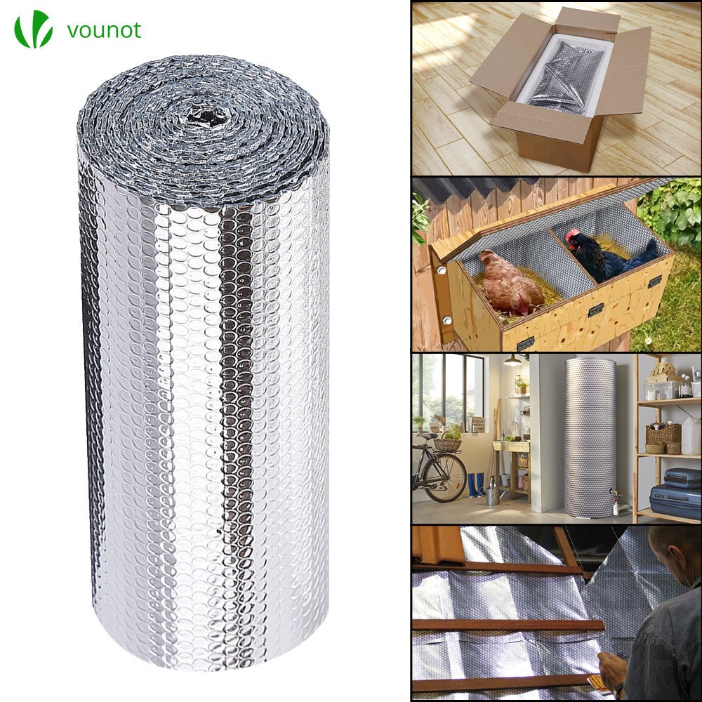 Isolant thermique a bulle double couche aluminium radiateur reflecteur 1.22x10m VOUNOT® - 7