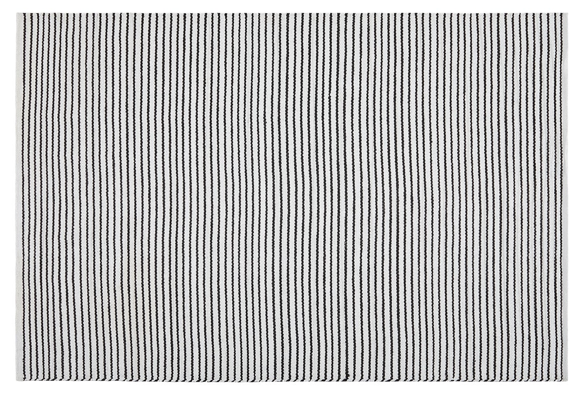 Dywan z PVC Czarny-Biały 200X300 cm – Ręcznie wykonany, Ekologiczny, Do wnętrz i na zewnątrz, Zmywalny i Wodoodporny