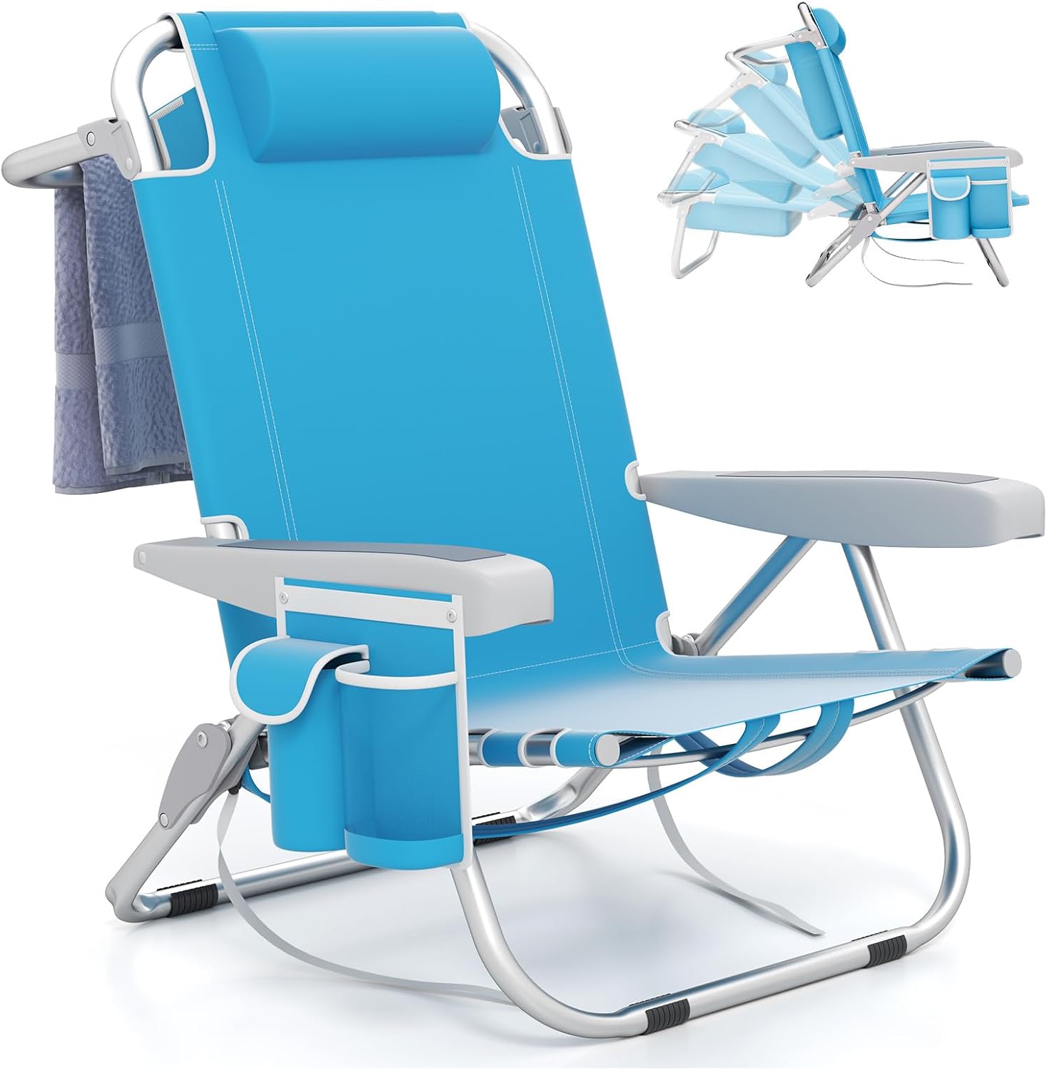 CNKOO Décoration de Fête Mini Chaise de Plage Micro Paysage Enfants Lot de 3 4.3X2In