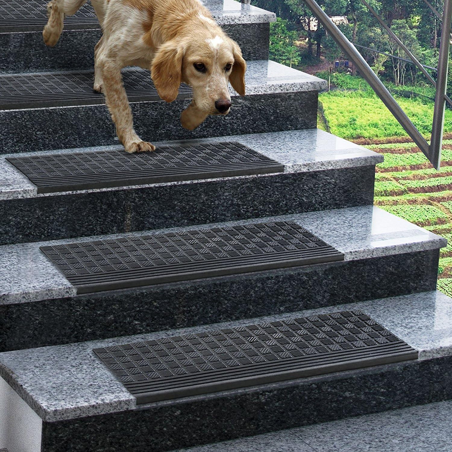 Tapis d'escalier en caoutchouc Antidérapant Diamond 25 x 65 cm 1 pièce - 6