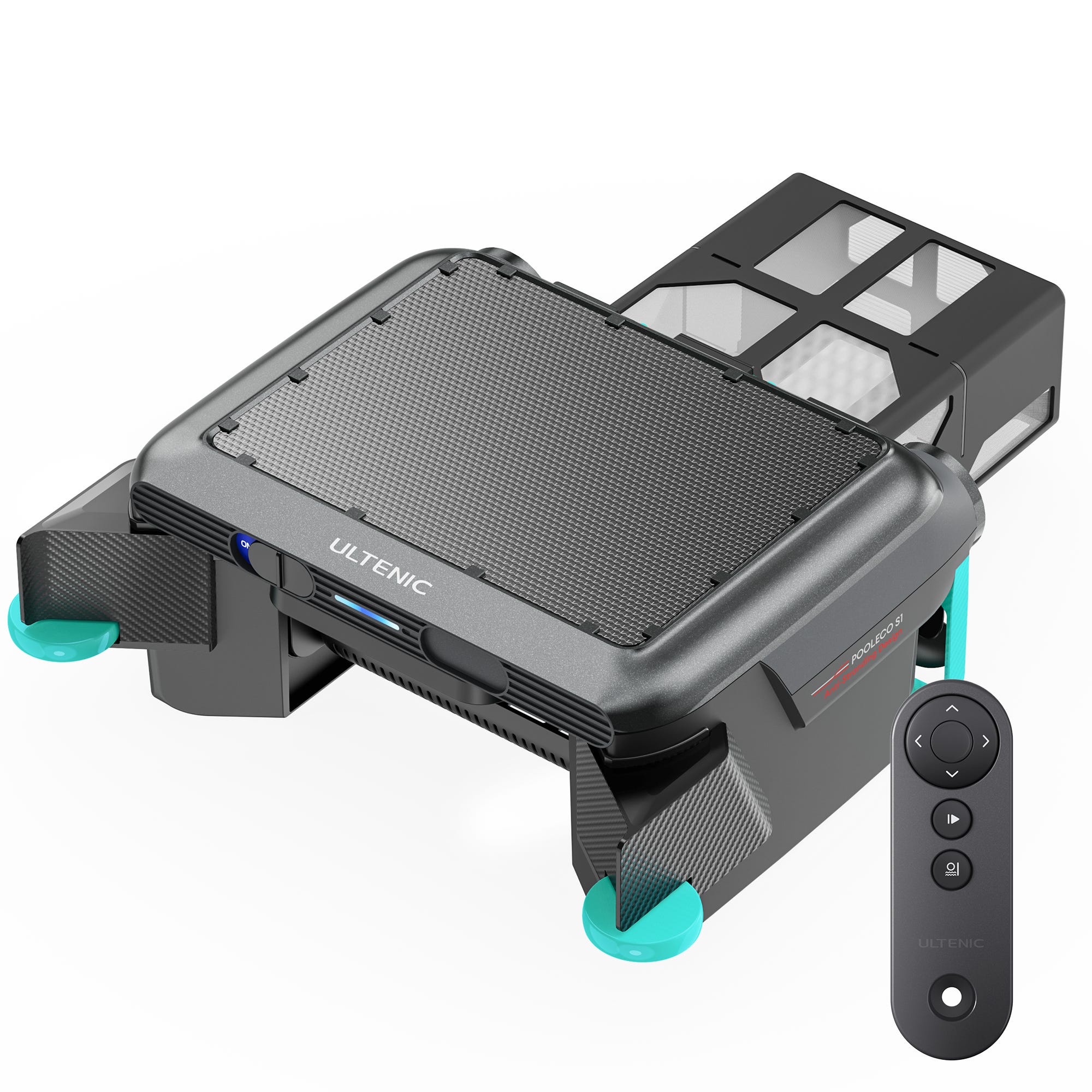 Robot Nettoyeur De Surface Piscine Solaire Et Rechargeable - Batterie 2500 MAh, Capteurs Anti-collision, Pour Toutes Piscines