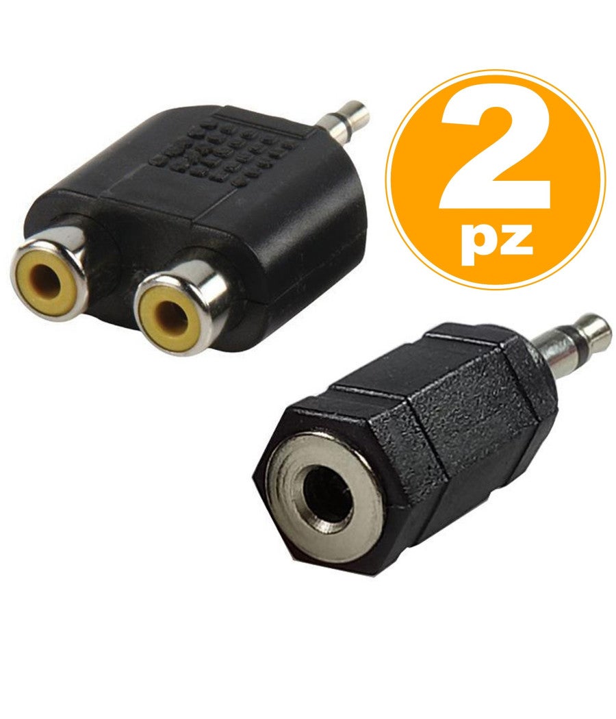 deleyCON 0,2m Cavo Adattatore Audio Stereo - Jack 6,3mm Maschio a Jack 3,5mm Femmina - Contatti Dorati - 20cm Corto - Nero