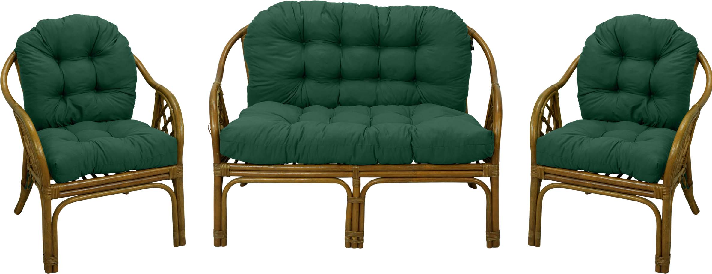 Poduszki na meble rattanowe AMPO komplet ciemny zielony silikon 1 kpl.