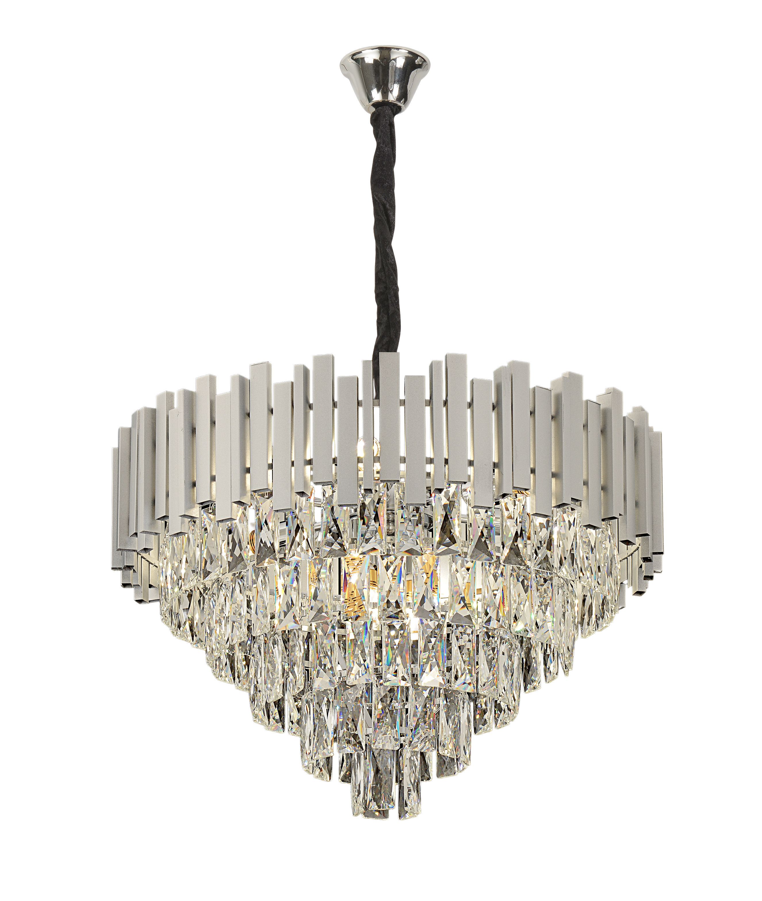 Lampa Sufitowa Wisząca Kryształowa Toolight G051-Cp Chrom 50Cm