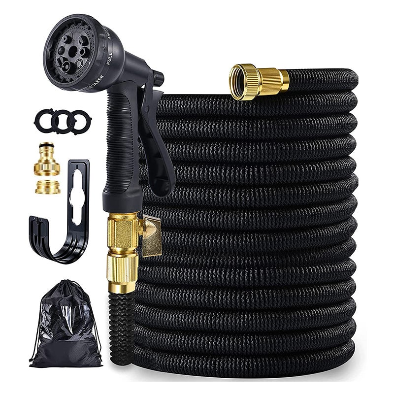 Rozciągliwy wąż ogrodowy o długości 22,5 m z dyszą rozpylającą, elastyczny wąż z 8 trybami podlewania do nawadniania i mycia samochodu