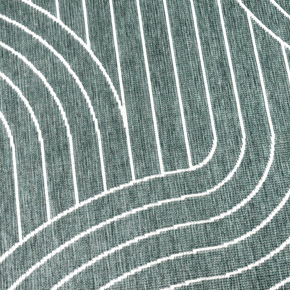 Tapis extérieur, kilim reversible 120x170 LYN2 U REVERSIBLE vert et crème - 6