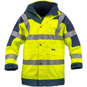 Parka De Signalisation Elysee Jekyll XL – Jaune/marine, 100% Polyester, Haute Visibilité