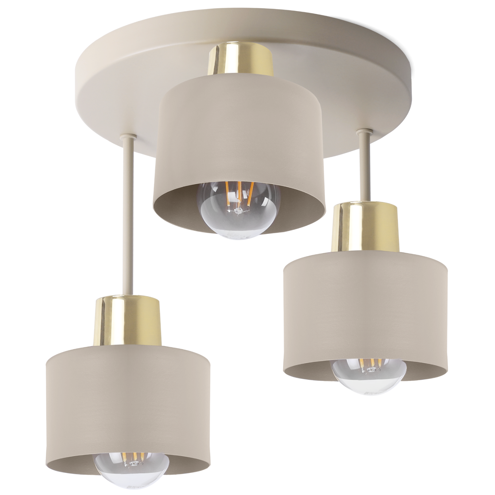Lampa sufitowa wisząca Panta okrąłga glamour 3xE27 kaszmirowa Light Home LH