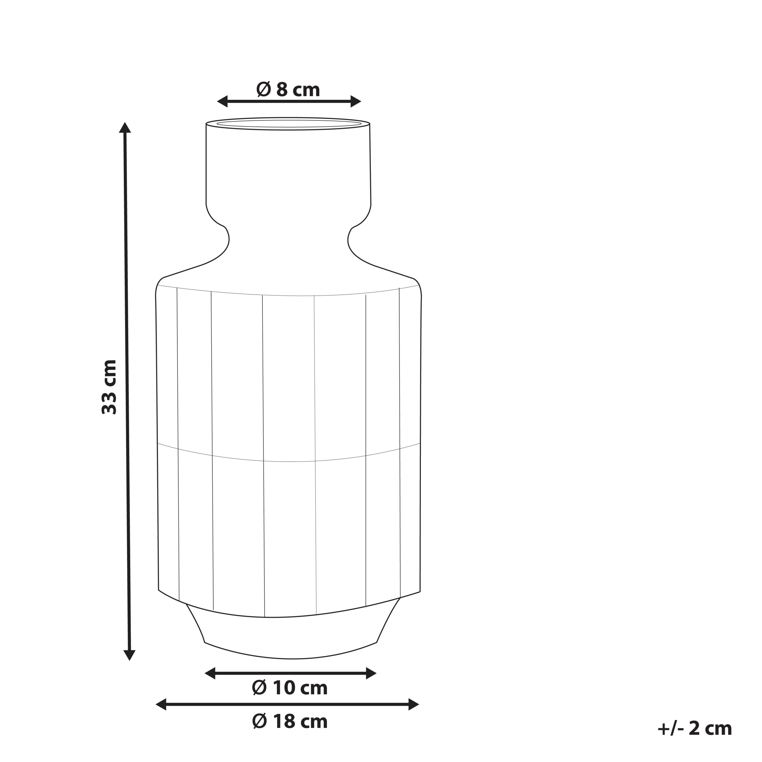 Vase à fleurs DIKELLA Verre 33 cm Gris - 3