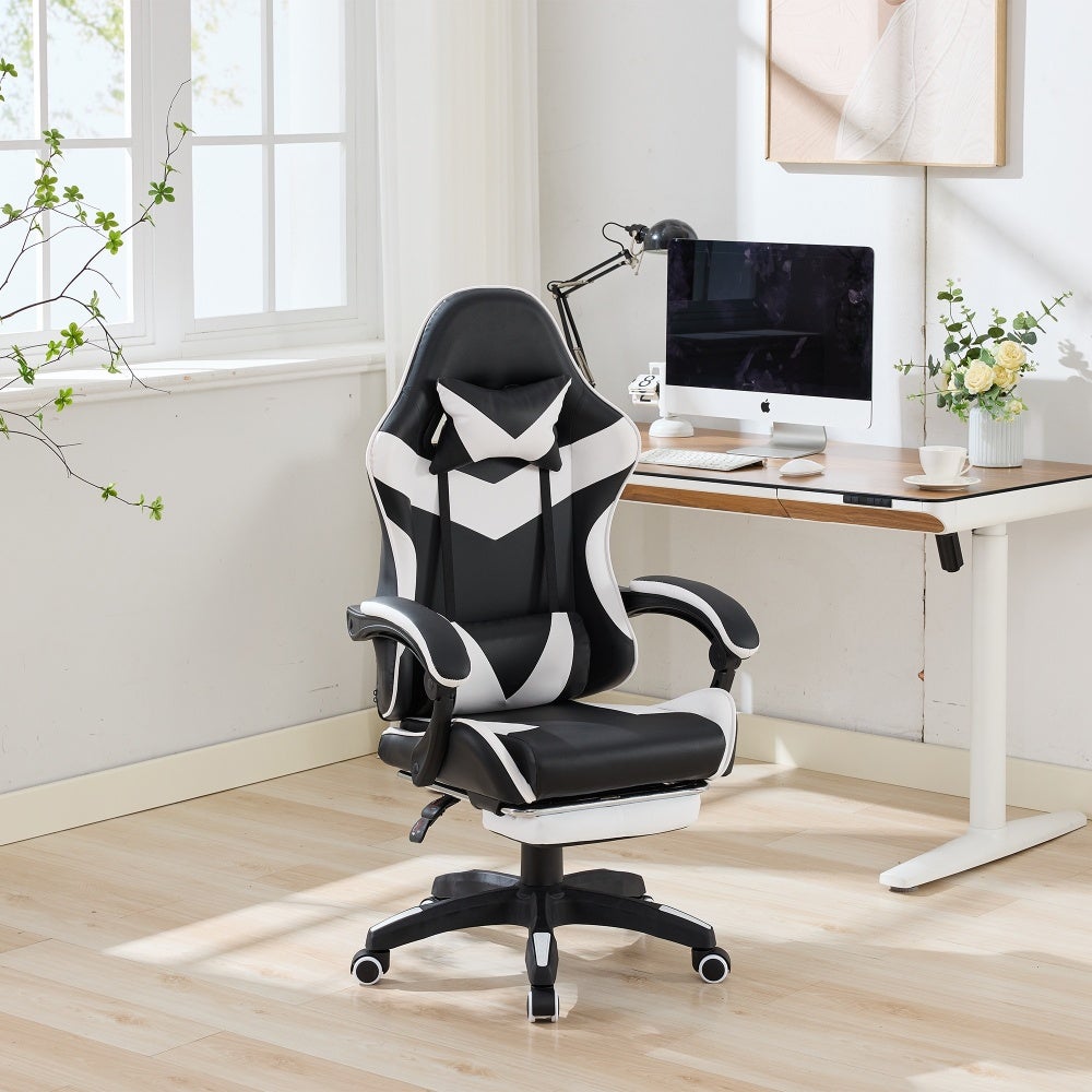 Costway Sedia leggera a rete da ufficio con supporto lombare, Sedia ergonomica per casa con schienale regolabile Grigio