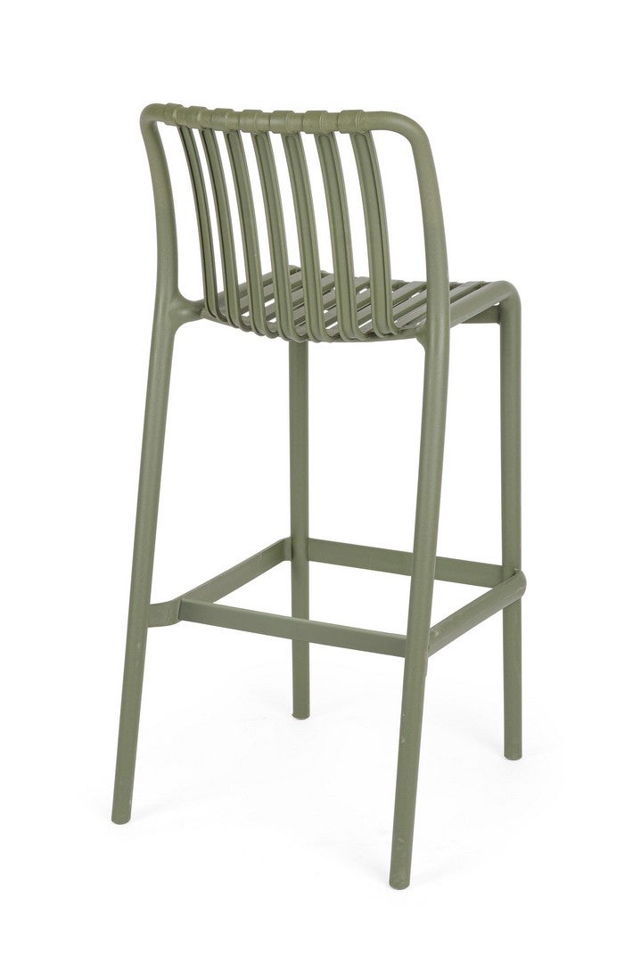 Tabouret d'extérieur en polypropylène résistant aux UV, vert - 2