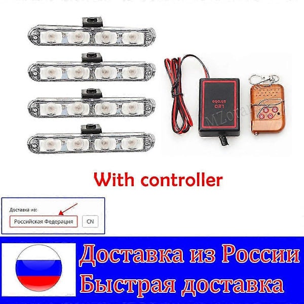 4x4 Led Fso Police Light Flashing Led Ambulance 12v Wireless Remote ...