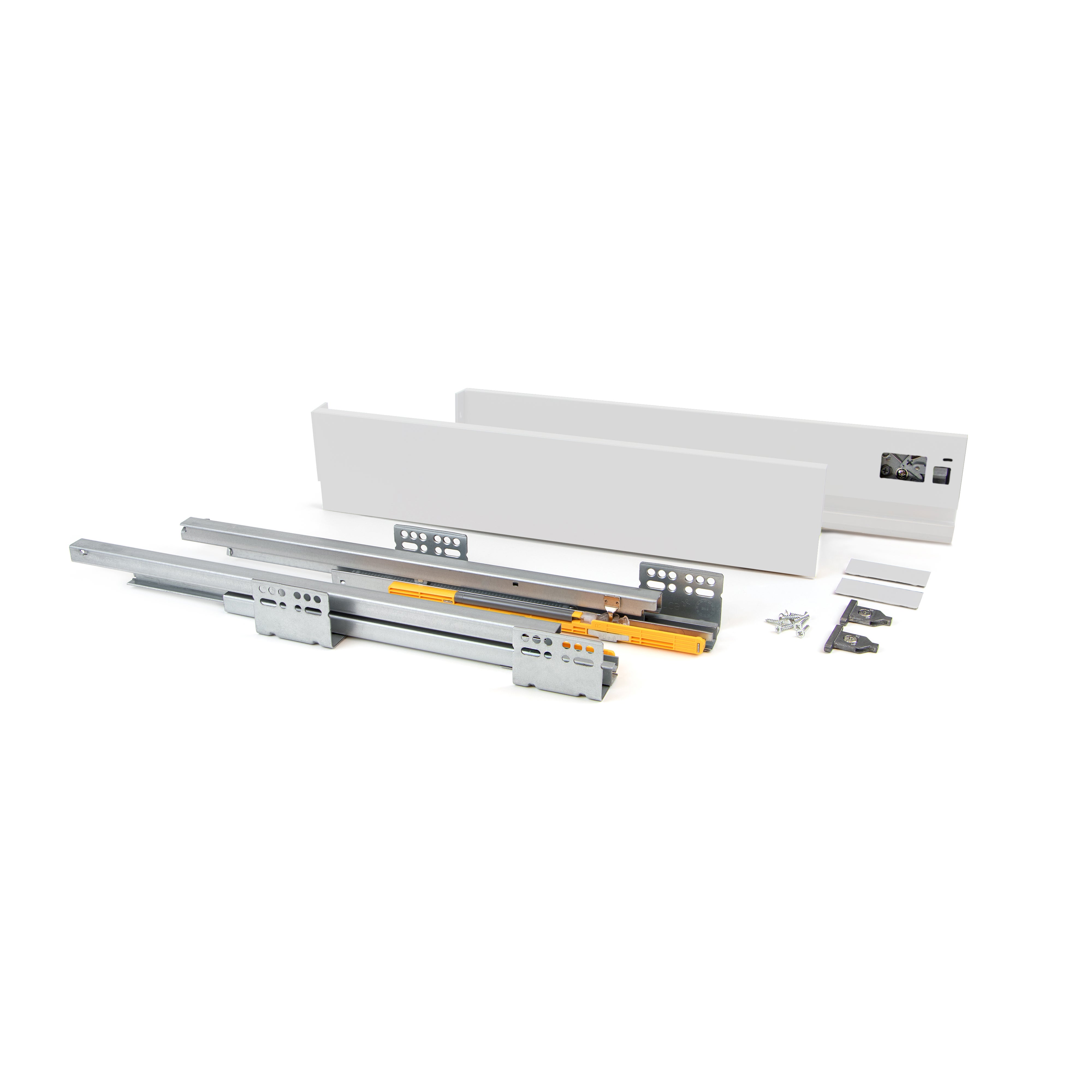 Emuca Szuflada zewnętrzna Concept 30 kg, wysokość 105 mm, głębokość 400 mm, Stal, Malowany na biało