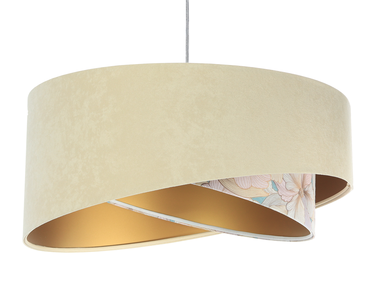 Lampa wisząca SAND FLOWER 2 beżowa/złota