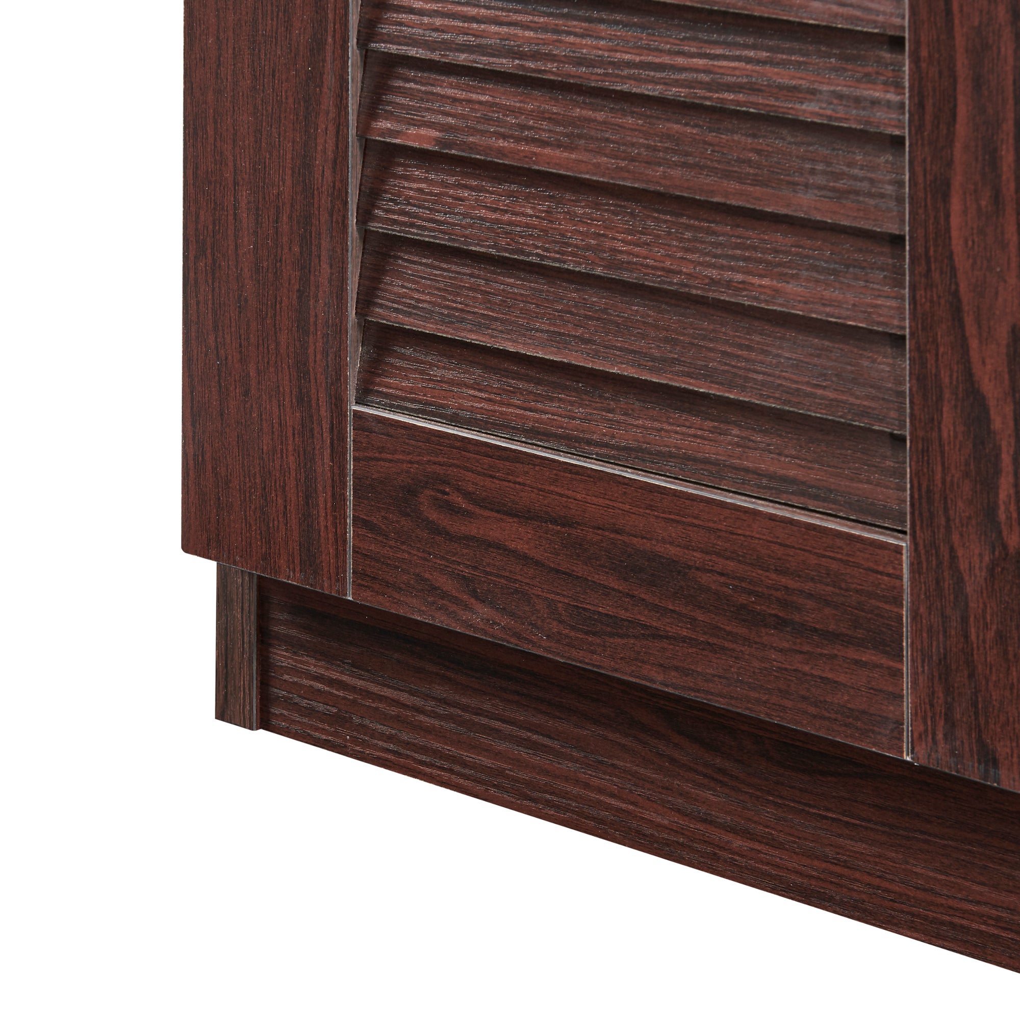 Meuble à chaussures Løten avec banquette 97 x 120 x 36 cm effet wengé [en.casa] - 9