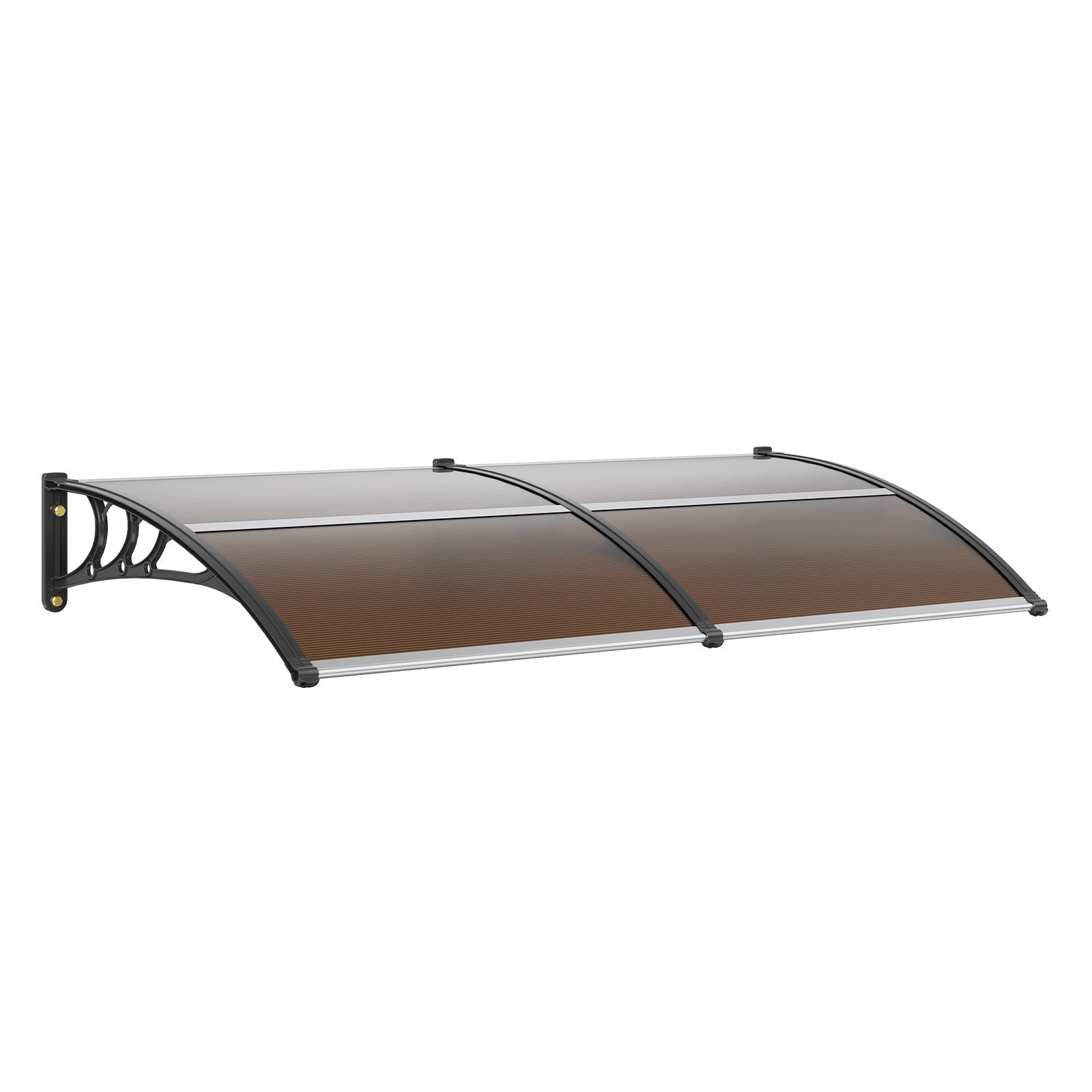 Toldos para porta e janela SucceBuy 203,2 x 101,6 cm,beiral externo em policarbonato UPF 50+,proteção contra sol,chuva,neve - 3