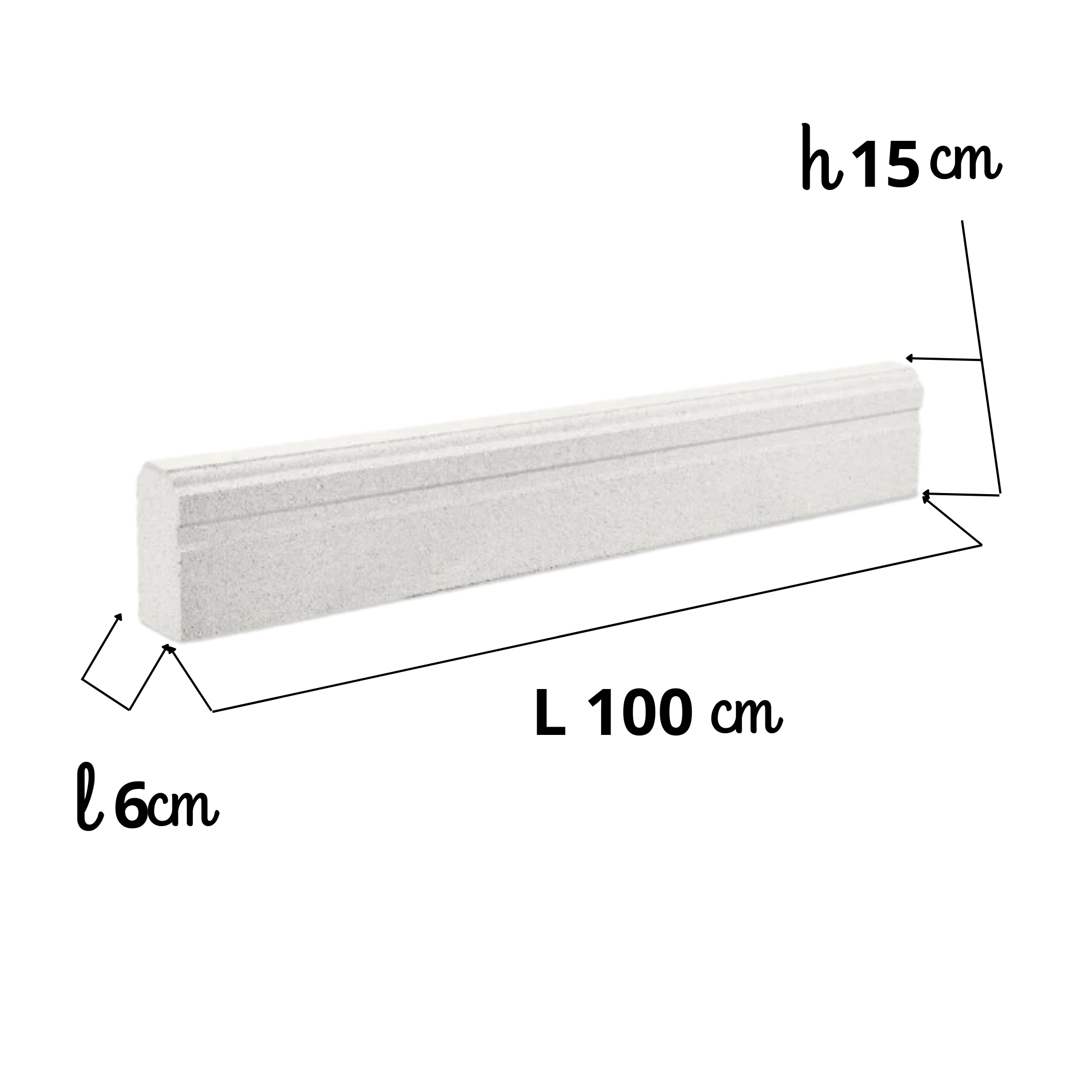 Lot de 25 pièces - BORDURES DE JARDIN dimensions 15x100x6cm - 3