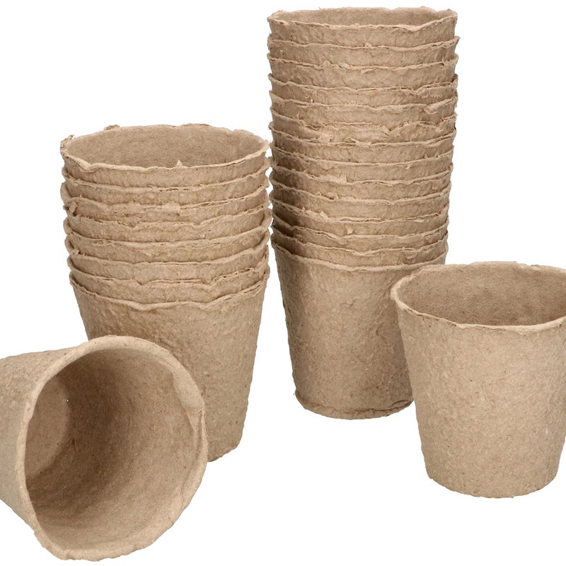 Zestaw 24x doniczki torfowe do rozsady wysiewu sadzonki biodegradowalne 8cm - KOTARBAU