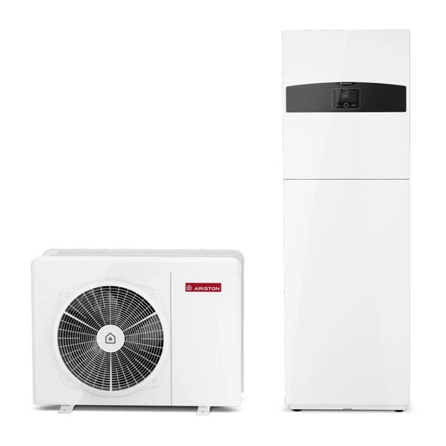 Pompa di calore Collegata aria/acqua monoblocco Nimbus Compact M con booster elettrico Ariston 8 kW trifase