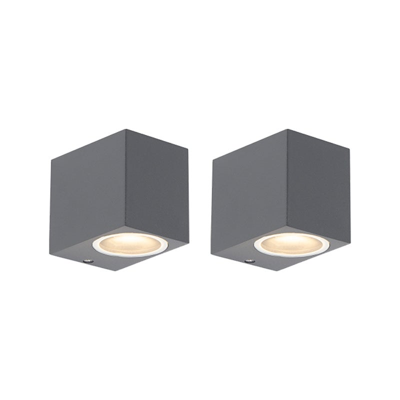 Qazqa nowoczesny lampa up &amp; down do ogród - Baleno - ciemnoszary, 6.5cm, IP44