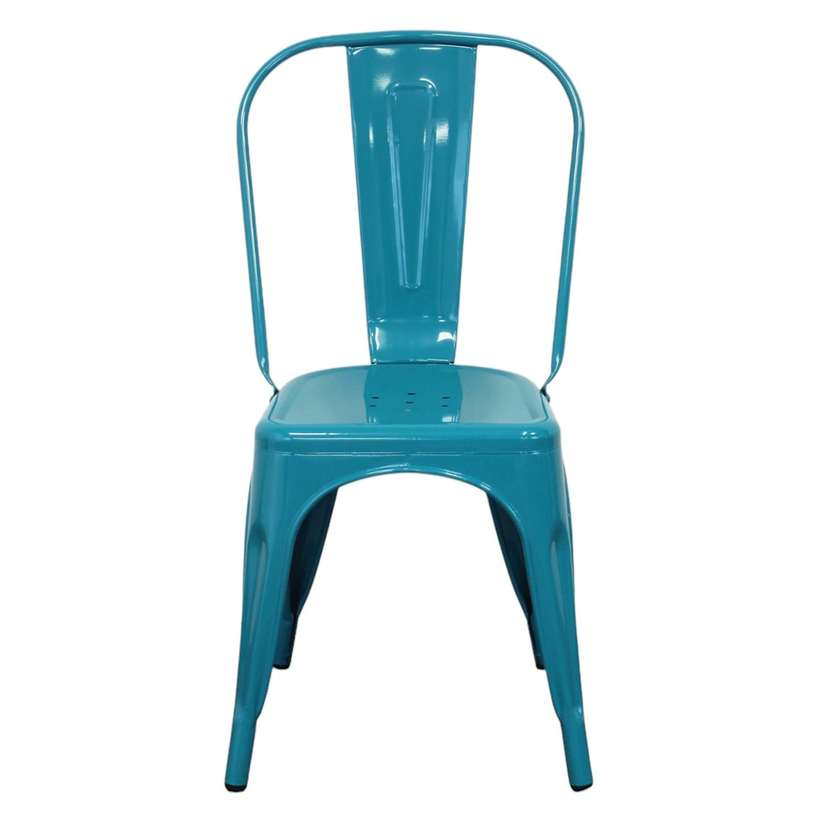 Milani Home - Set 4 sedie in metallo industrial cm 35 l x 45 p x 85 hdi coloreVerde petrolio - 2