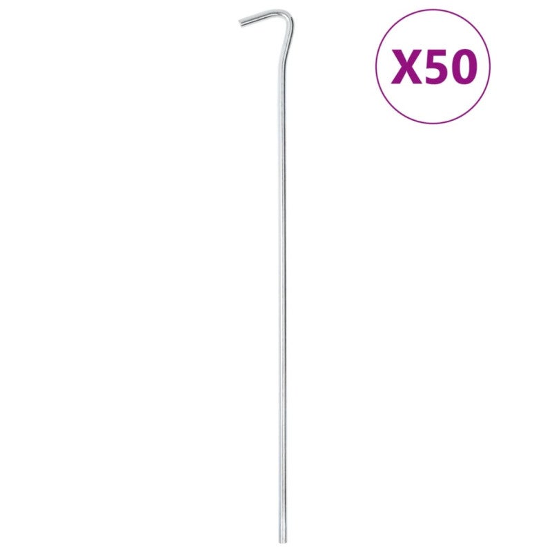 Kołki Namiotowe VidaXL ze Stali Ocynkowanej, 50 Sztuk, Ø7 mm, 30 cm