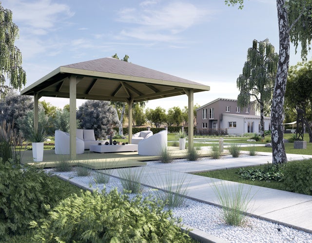 Pool house bois avec bar au meilleur prix | Leroy Merlin