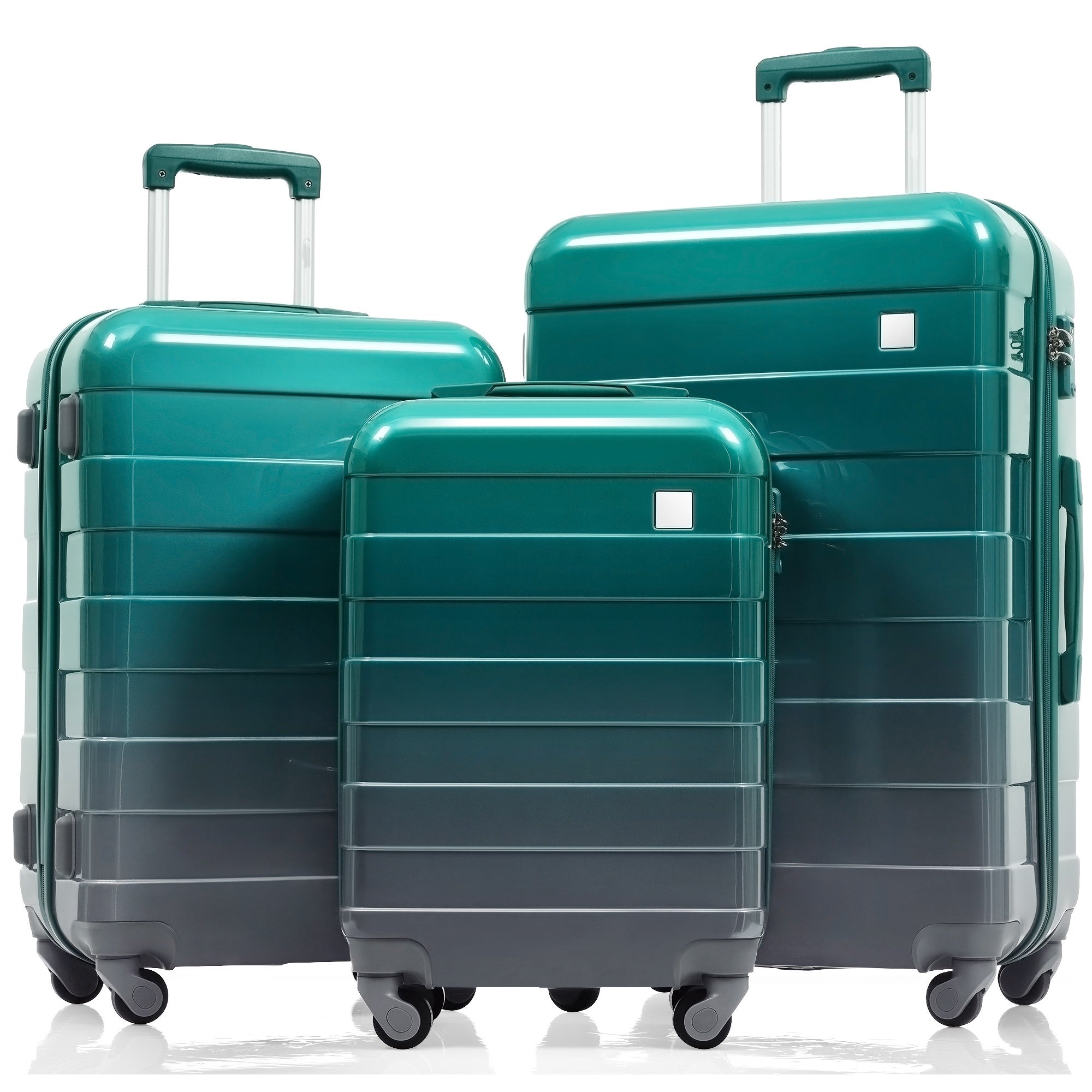 Set tro lley rigidi ABS M-L-XL, valigie leggere con ruote girevoli