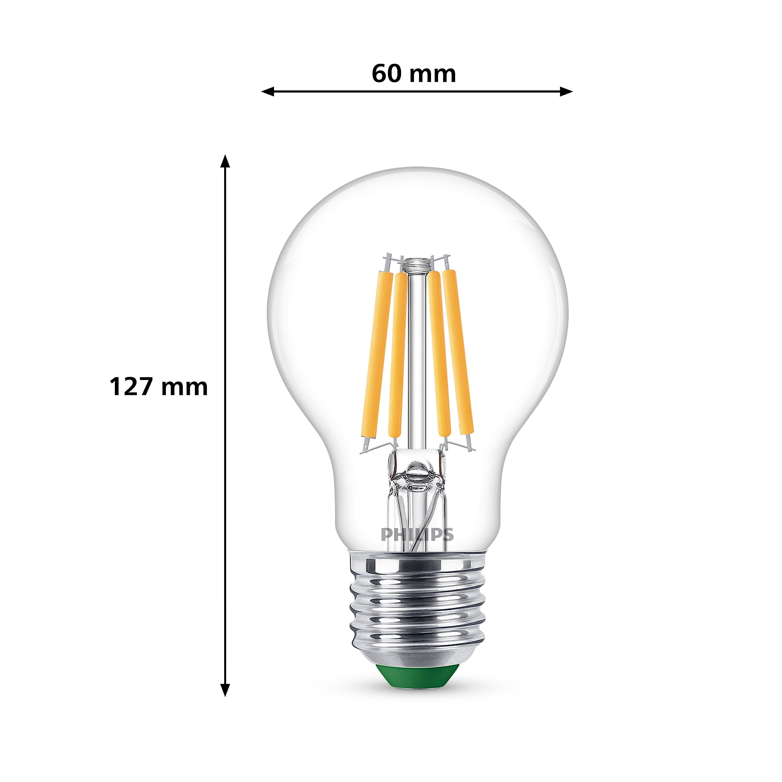 PHILIPS LED Lampadina Goccia a Filamento Classe A Ultra Efficiente, 3 Pezzi, 40W, E27, Luce Bianca Calda - 3