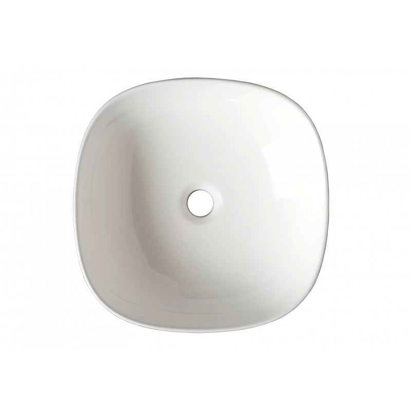 Vasque à poser 40.5 cm- blanc brillant en céramique - Vienne - 4